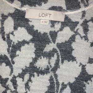 Loft Flower Print Sweater